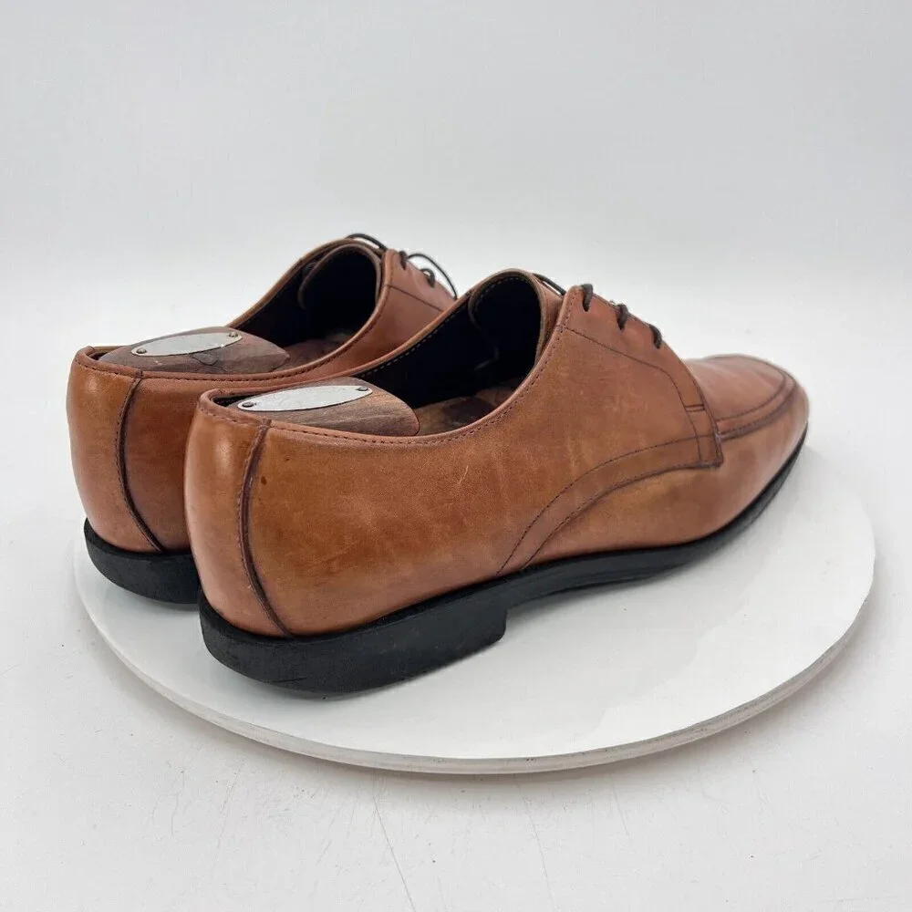 Allen Edmonds Tribeca Men Size 9D Brown Walnut Leather Derby Dress Shoes